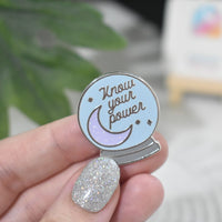 Load image into Gallery viewer, Know Your Power Enamel Pin
