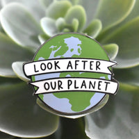 Load image into Gallery viewer, DISCONTINUED - Look After Our Planet Enamel Pin

