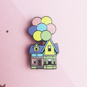 Balloon House Enamel Pin