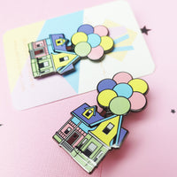 Load image into Gallery viewer, Balloon House Enamel Pin
