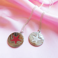 Load image into Gallery viewer, Winter Soldier Enamel Necklace
