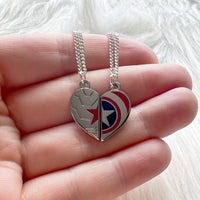 Load image into Gallery viewer, DISCONTINUED - Bucky &amp; Steve BFF Necklaces (2 pack)
