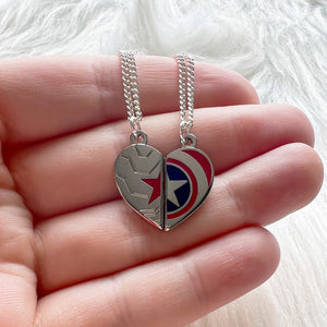 DISCONTINUED - Bucky & Steve BFF Necklaces (2 pack)